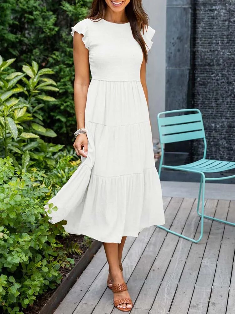 Jelena | Women’s Tiered Midi Dress