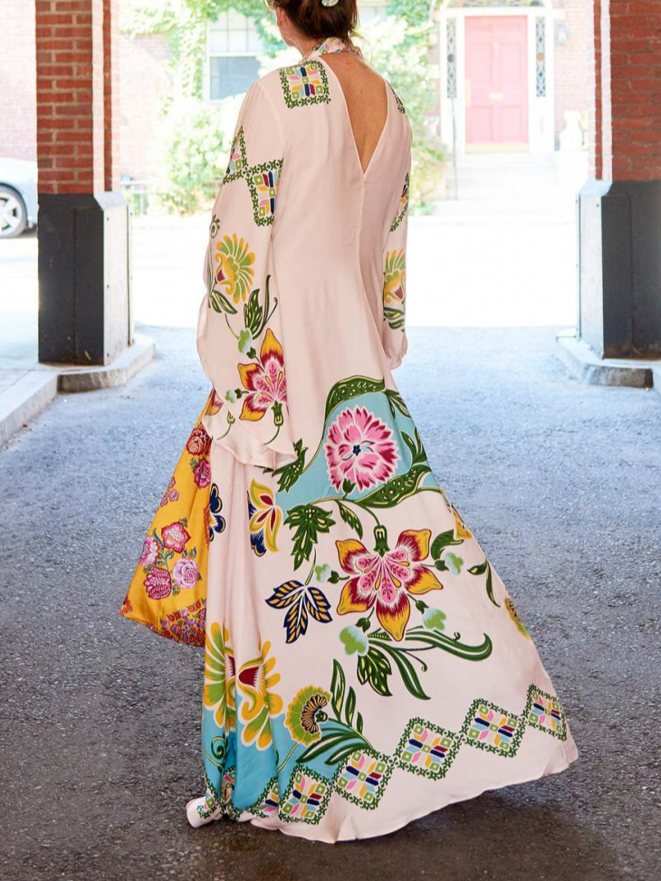 Fern | Women’s Long Sleeve Printed Maxi Dress