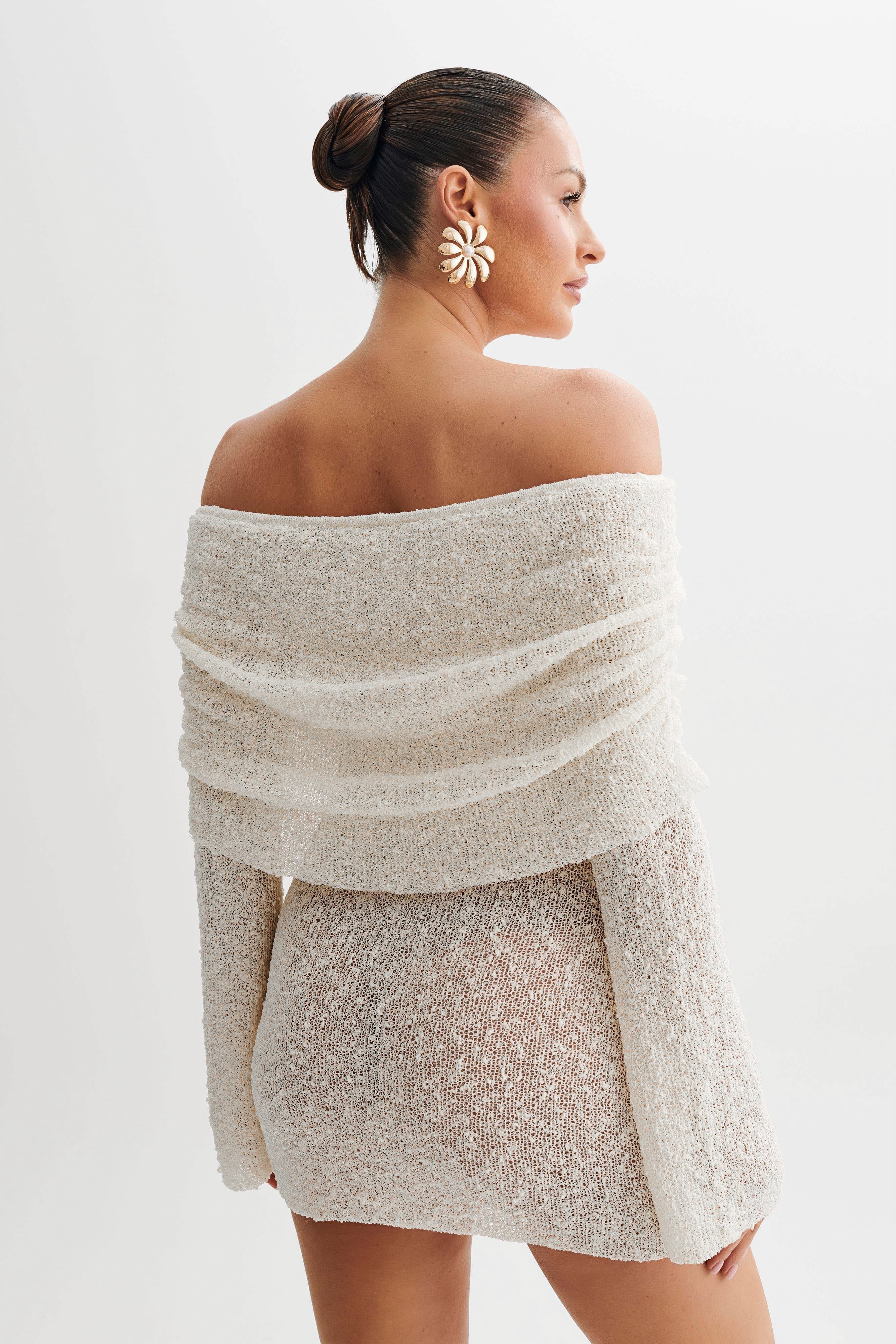 Scarlett | Women’s Off Shoulder Knit Mini Dress