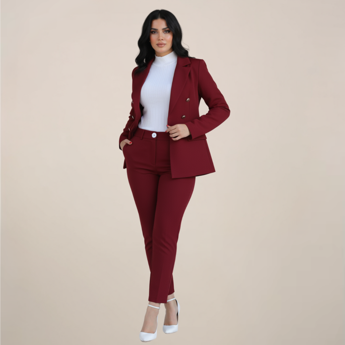 Nova | Women's High-Density Crepe Two-Piece Suit