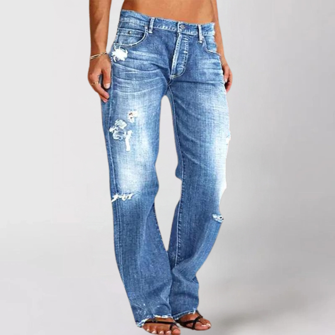 Zanah | Women’s Streetwear Frayed Slouchy Jeans