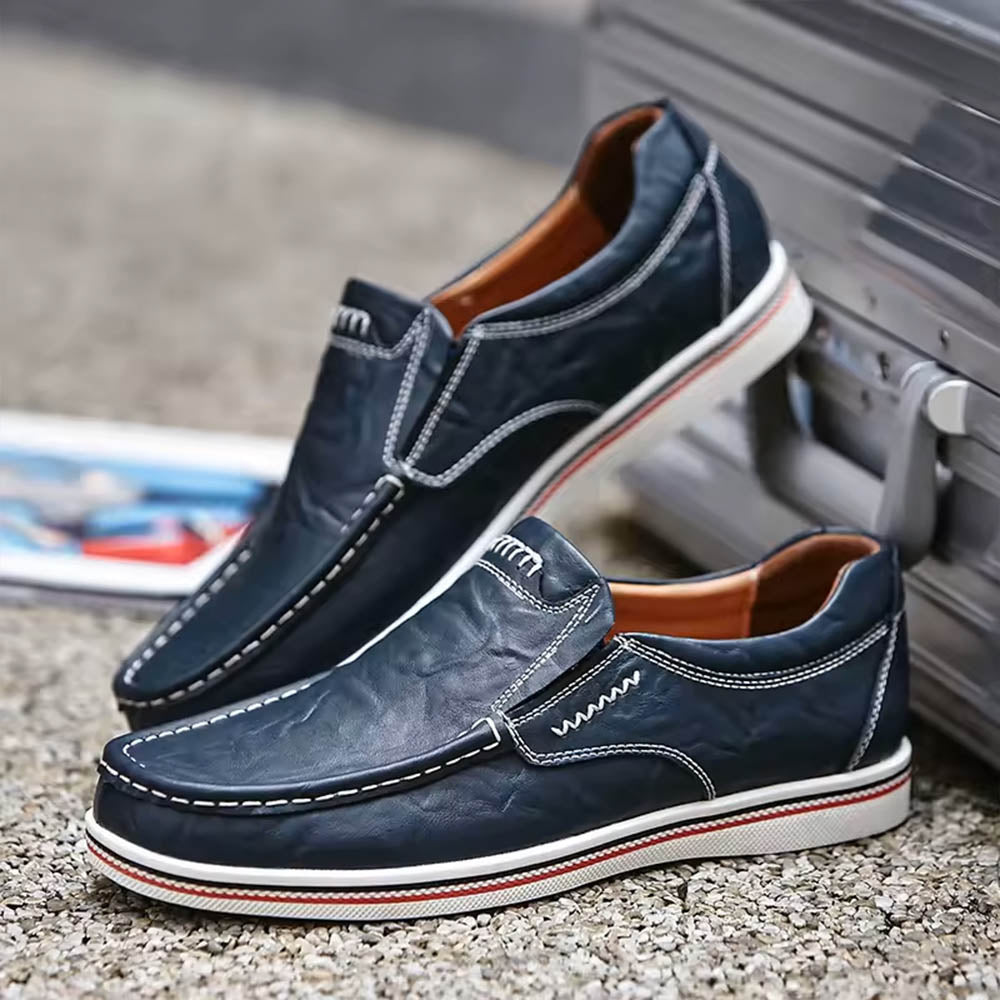 Beckett | Men’s Tumbled Leather Venetian Loafer