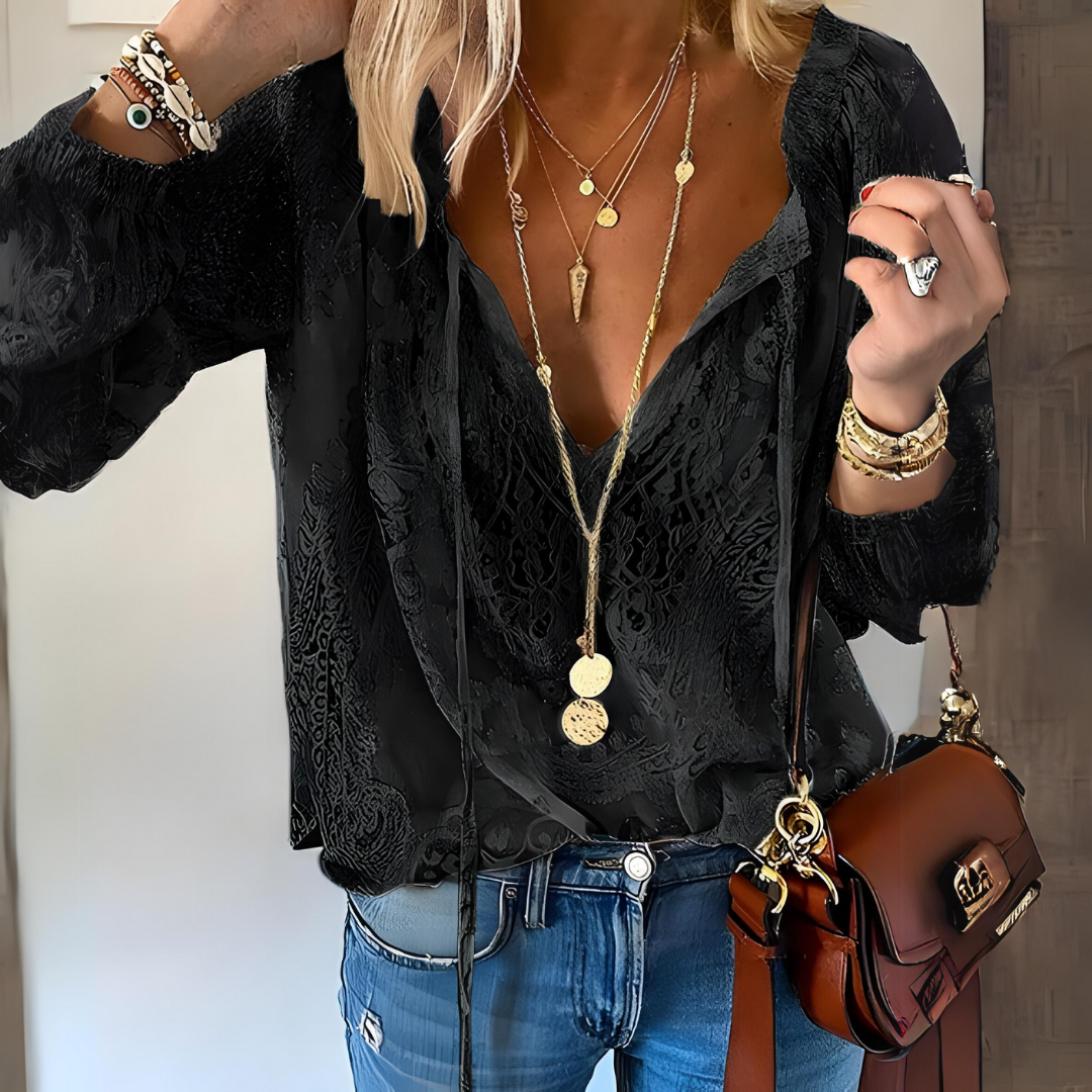 Maëlle | Women’s Lace V Neck Blouse