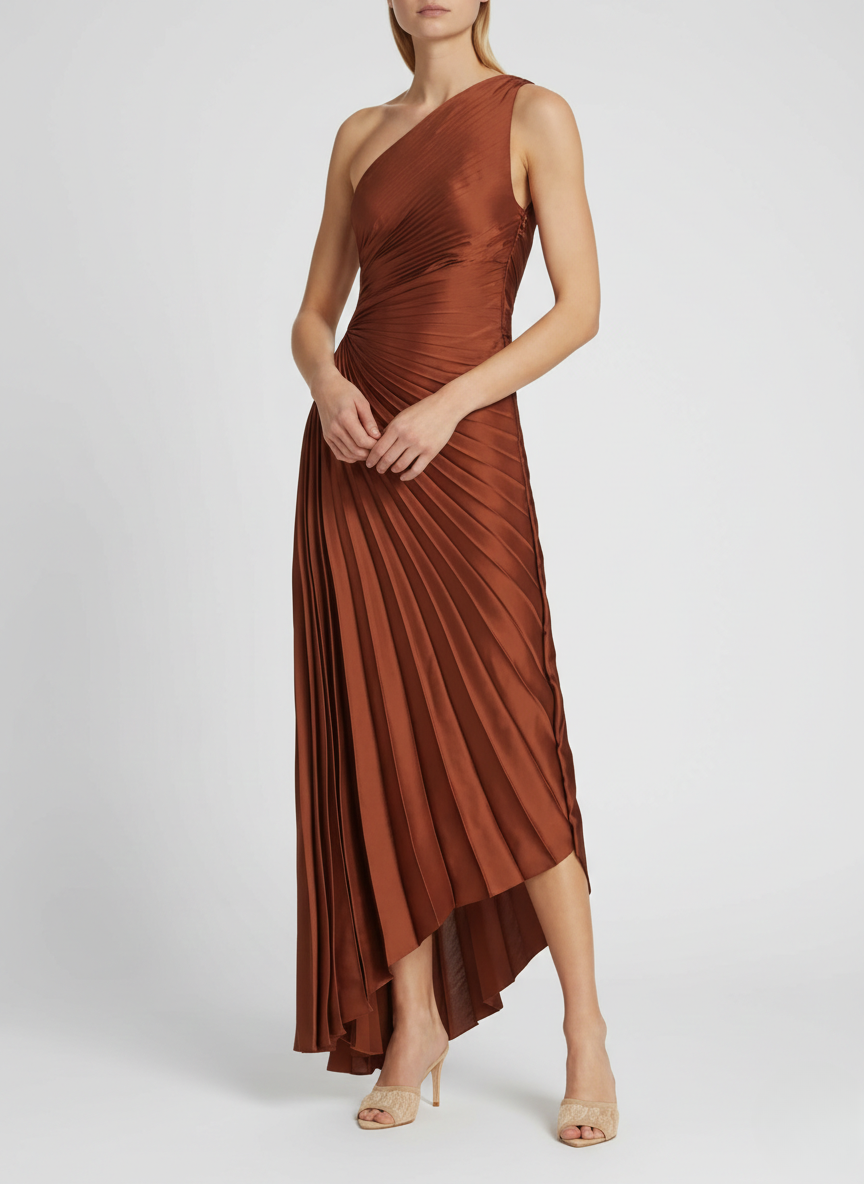Inka | Women’s One-Shoulder Pleated Maxi Dress