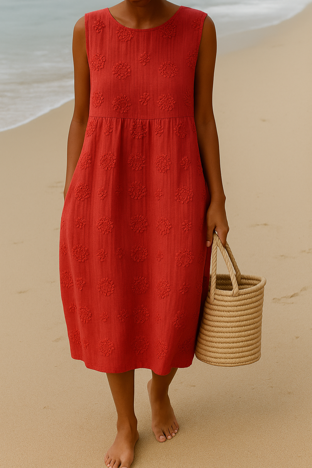 Odelle | Women’s Midi Sleeveless Dress