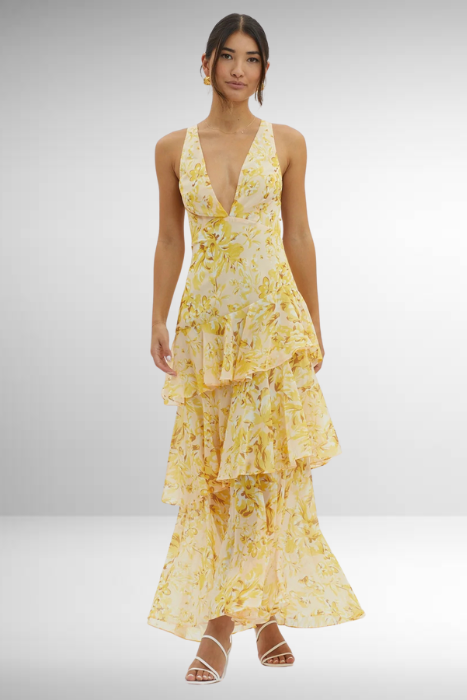 Daria | Women’s Floral Ruffled Maxi Dress