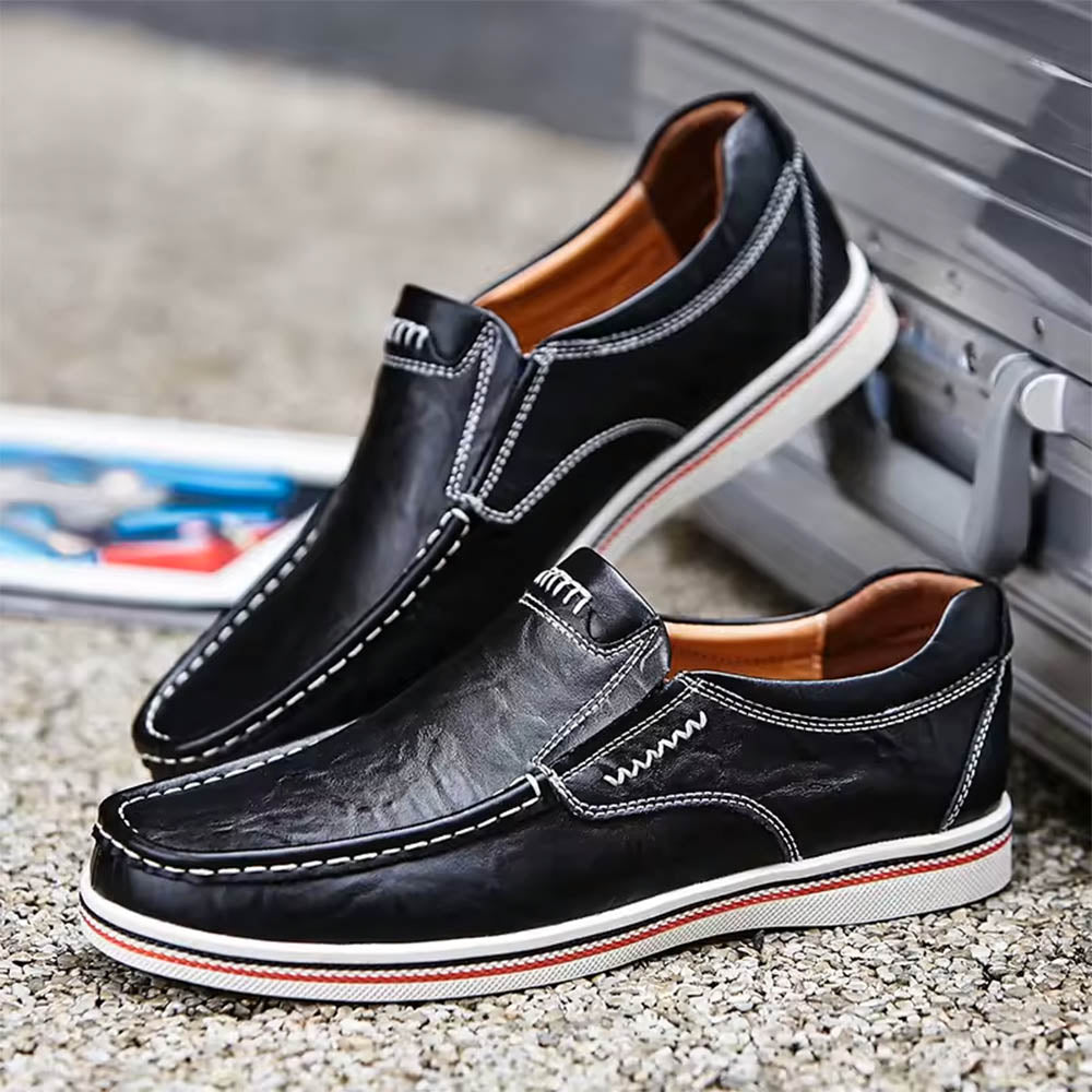Beckett | Men’s Tumbled Leather Venetian Loafer