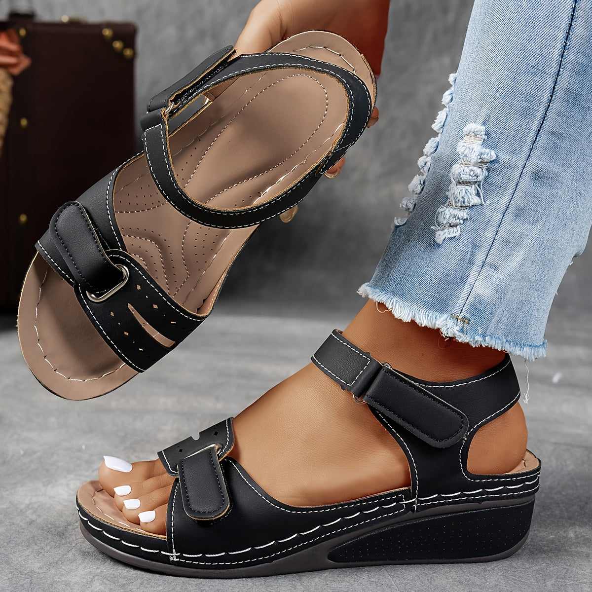 Giorgia | Women’s Wedge Open-toe Orthopedic Sandals