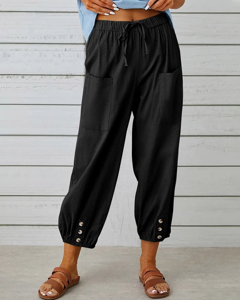 Chiara | Women’s Coastal Chic Cropped Harem Pants