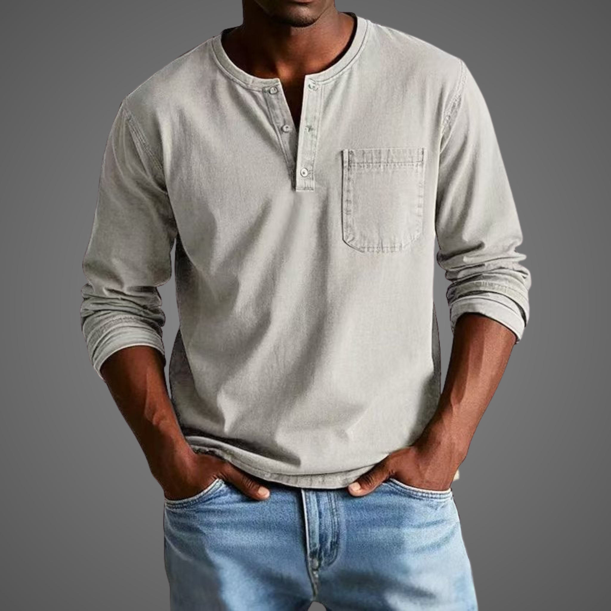 Nataniel | Men’s Henley Long Sleeve Shirt