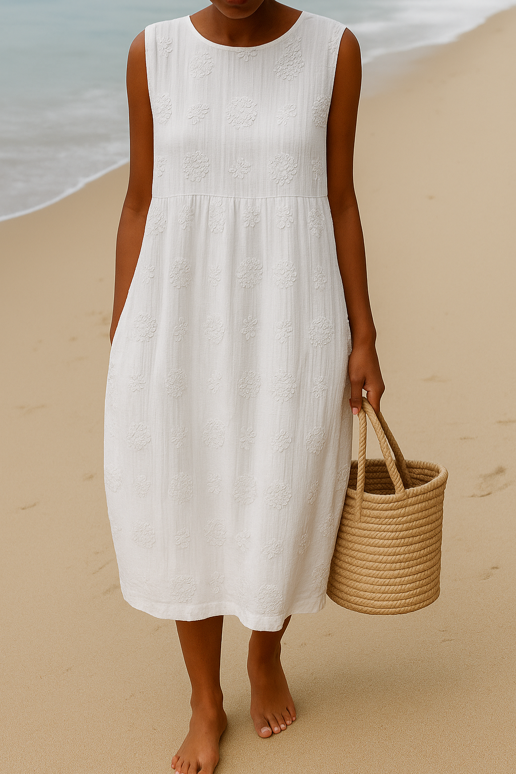Odelle | Women’s Midi Sleeveless Dress