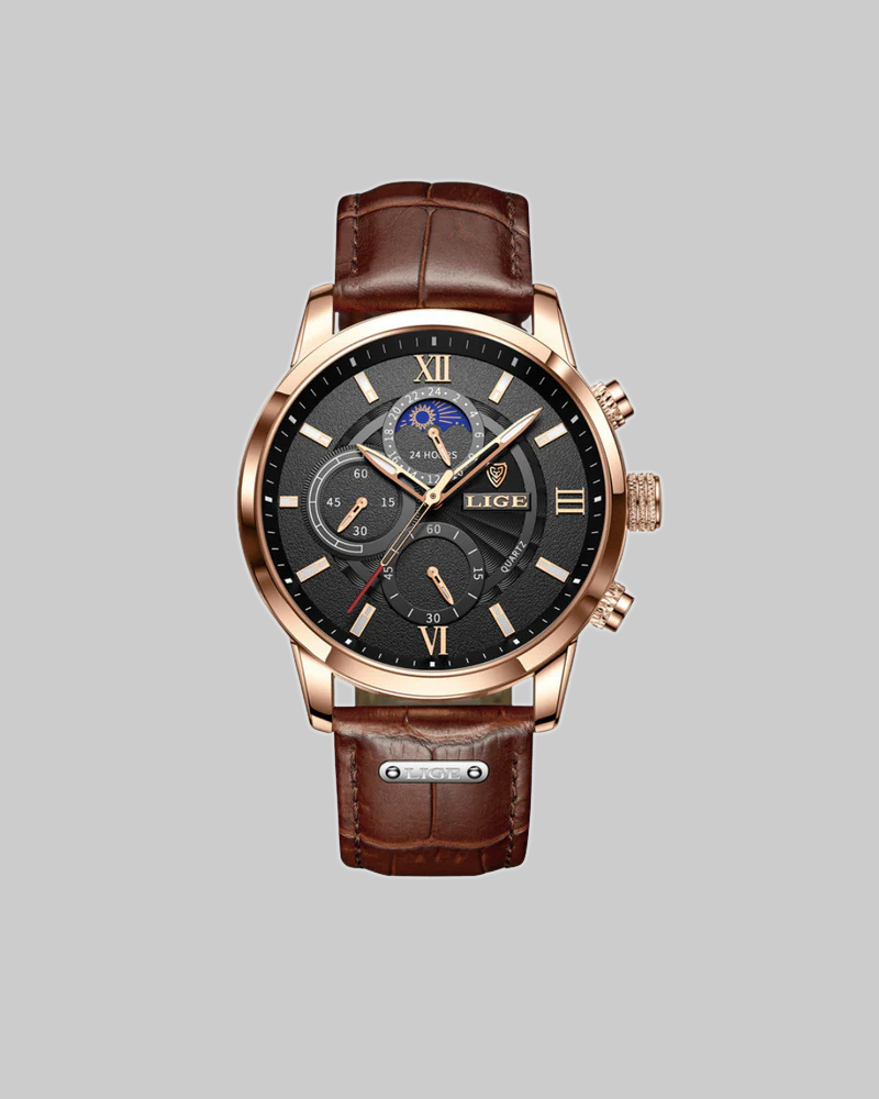 Benedict | Men’s Sun Moon Chronograph Watch