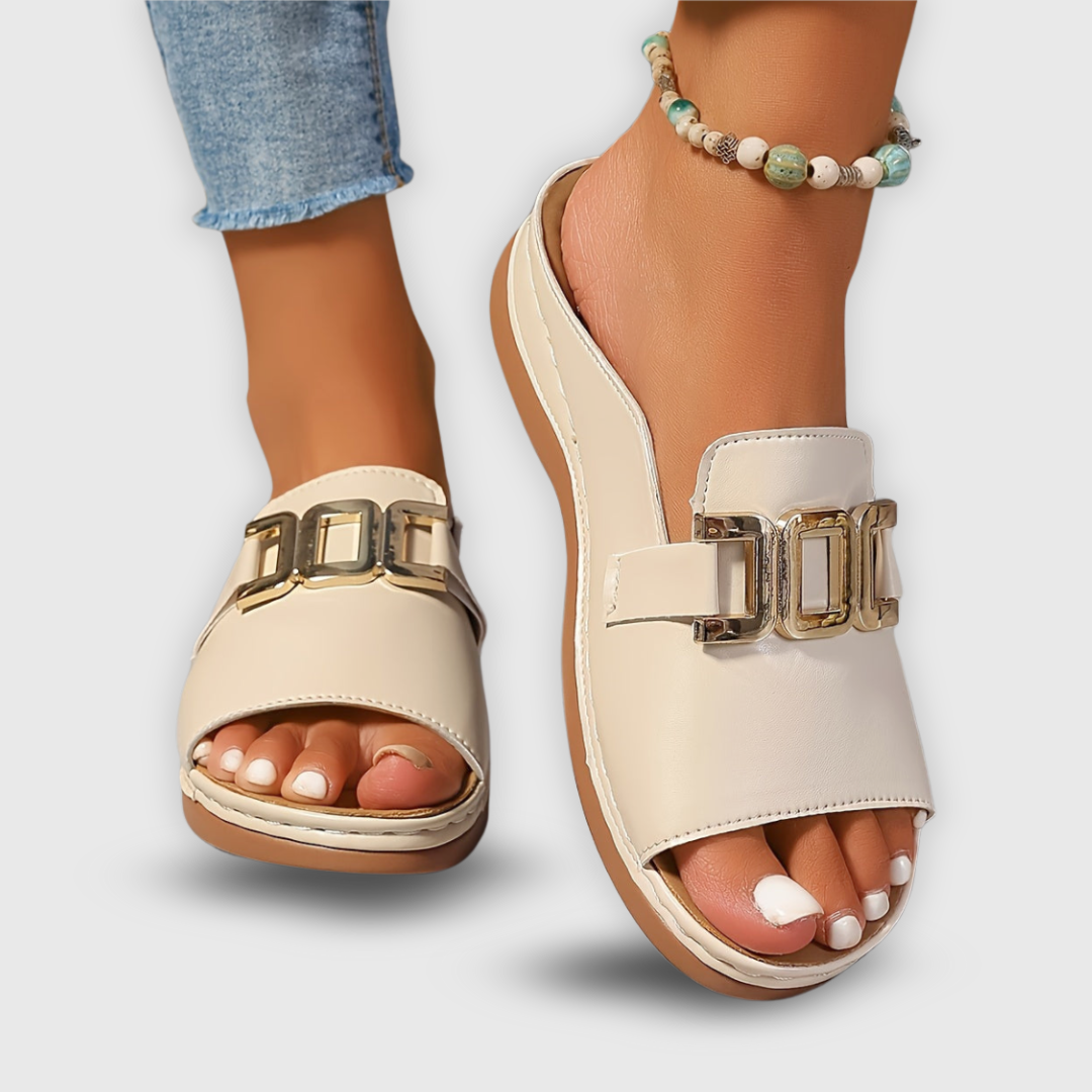 Eleonora | Women’s Flat Open Toe Mules