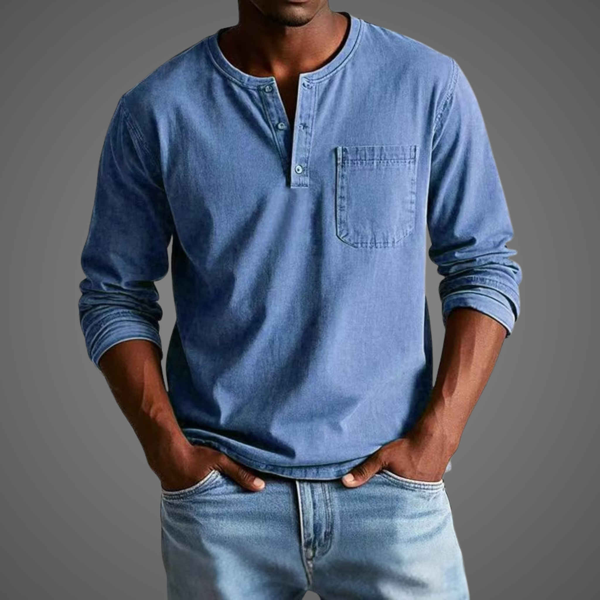 Nataniel | Men’s Henley Long Sleeve Shirt