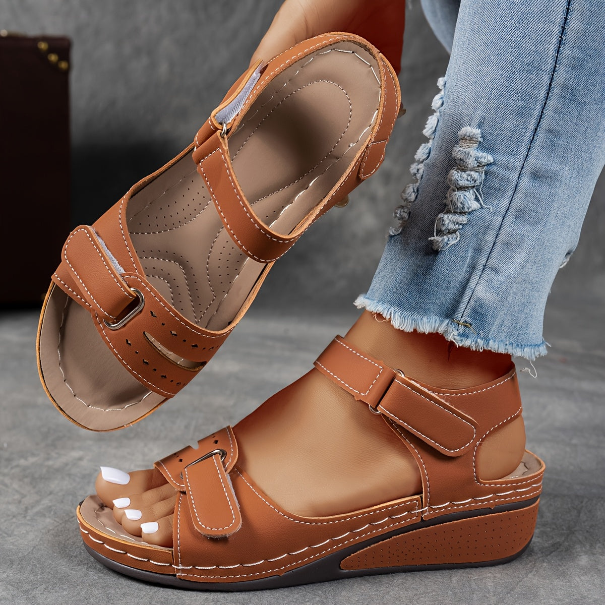 Giorgia | Women’s Wedge Open-toe Orthopedic Sandals