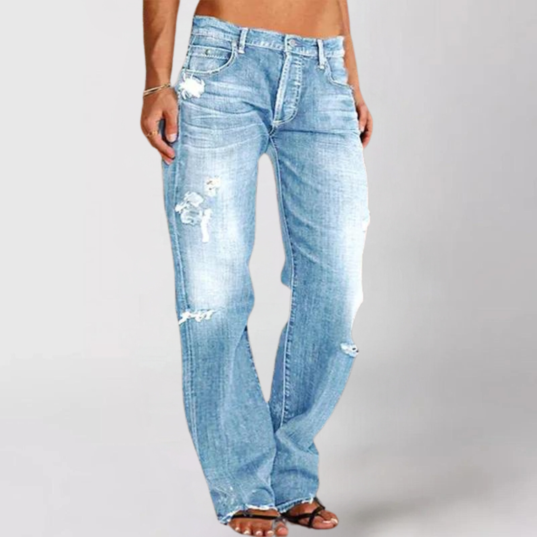 Zanah | Women’s Streetwear Frayed Slouchy Jeans