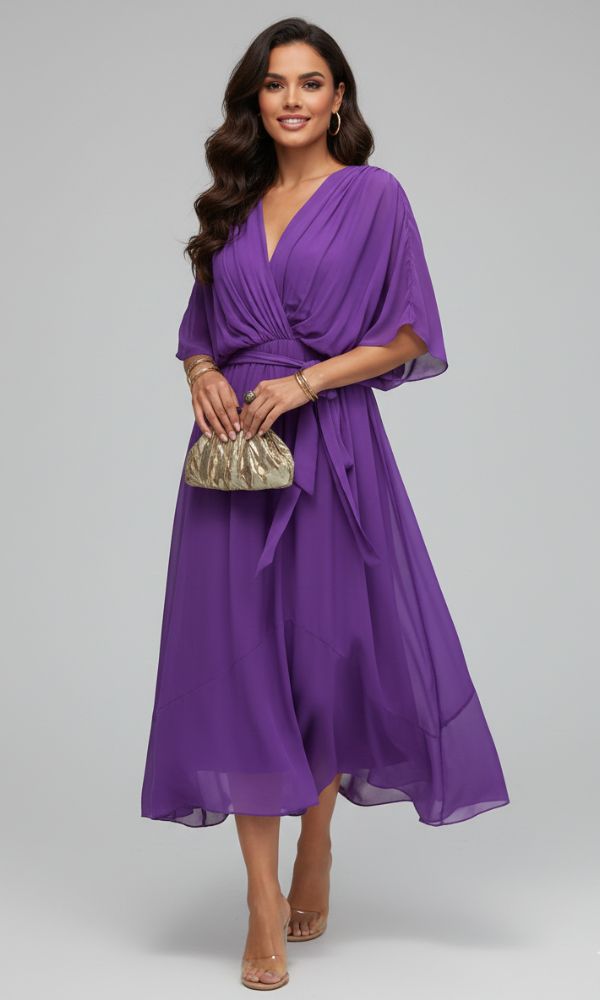 Hadley | Women’s Tie-Waist Cocktail Midi Dress