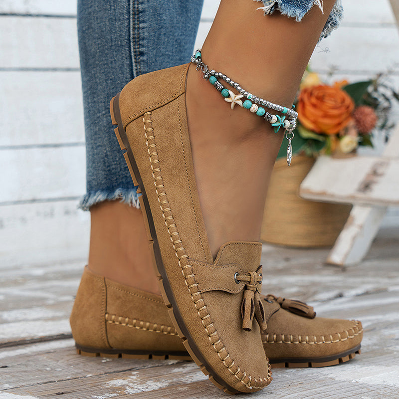 Simona | Women’s Flat Loafer Moccasins Sandals