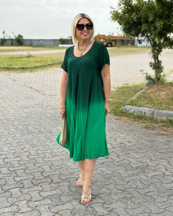 Elonia | Women’s Short Sleeve Midi Dress