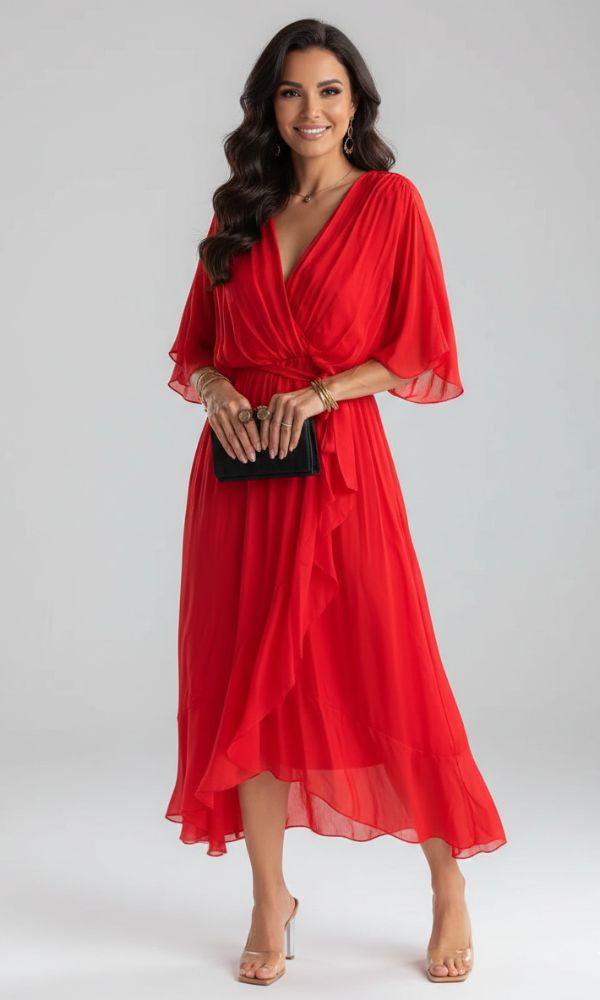 Hadley | Women’s Tie-Waist Cocktail Midi Dress