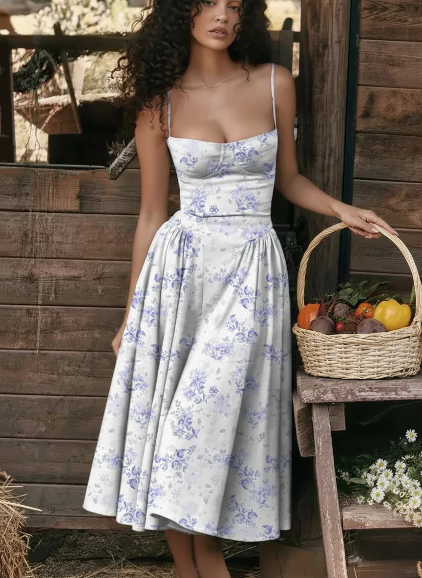 Ember | Women’s Sleeveless Corset Style Midi Dress
