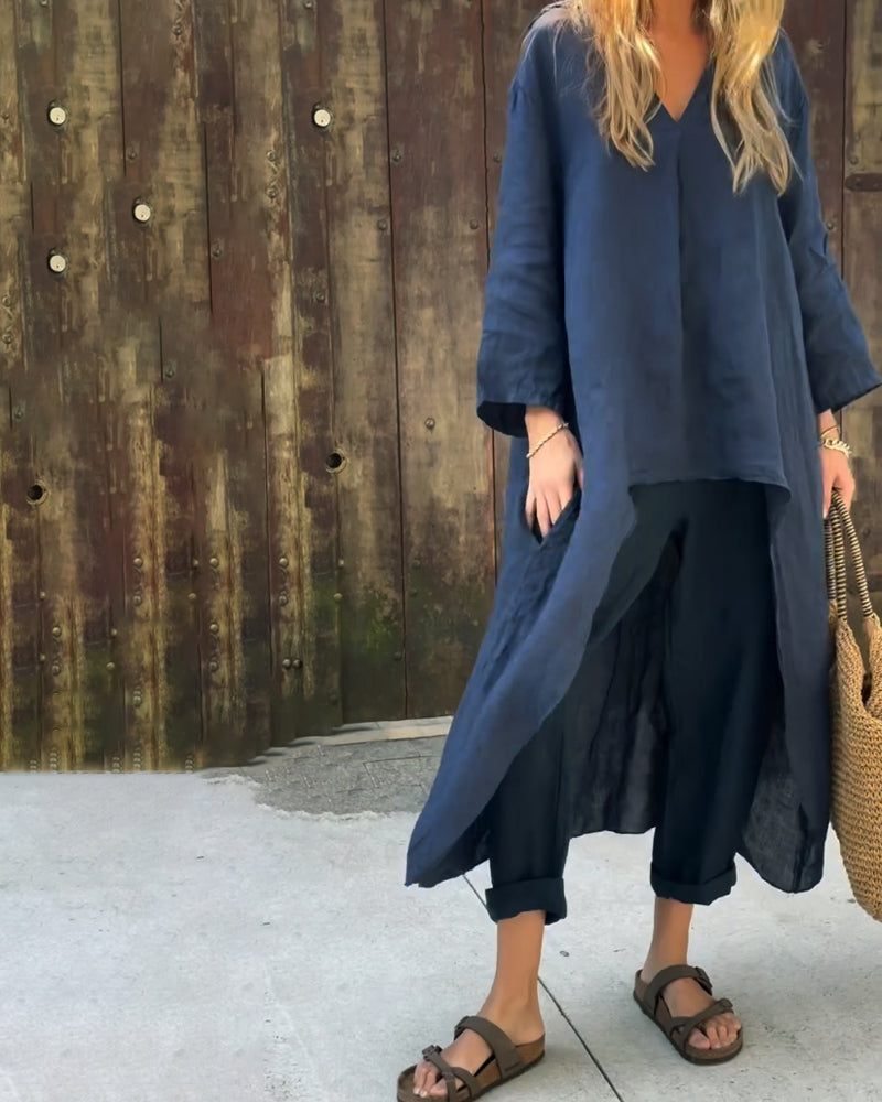 Fabiana | Women’s Long Sleeve Wide Leg Two-Piece Set