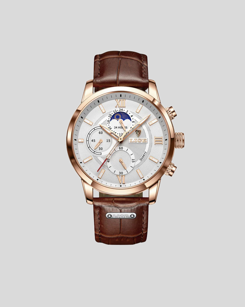 Benedict | Men’s Sun Moon Chronograph Watch