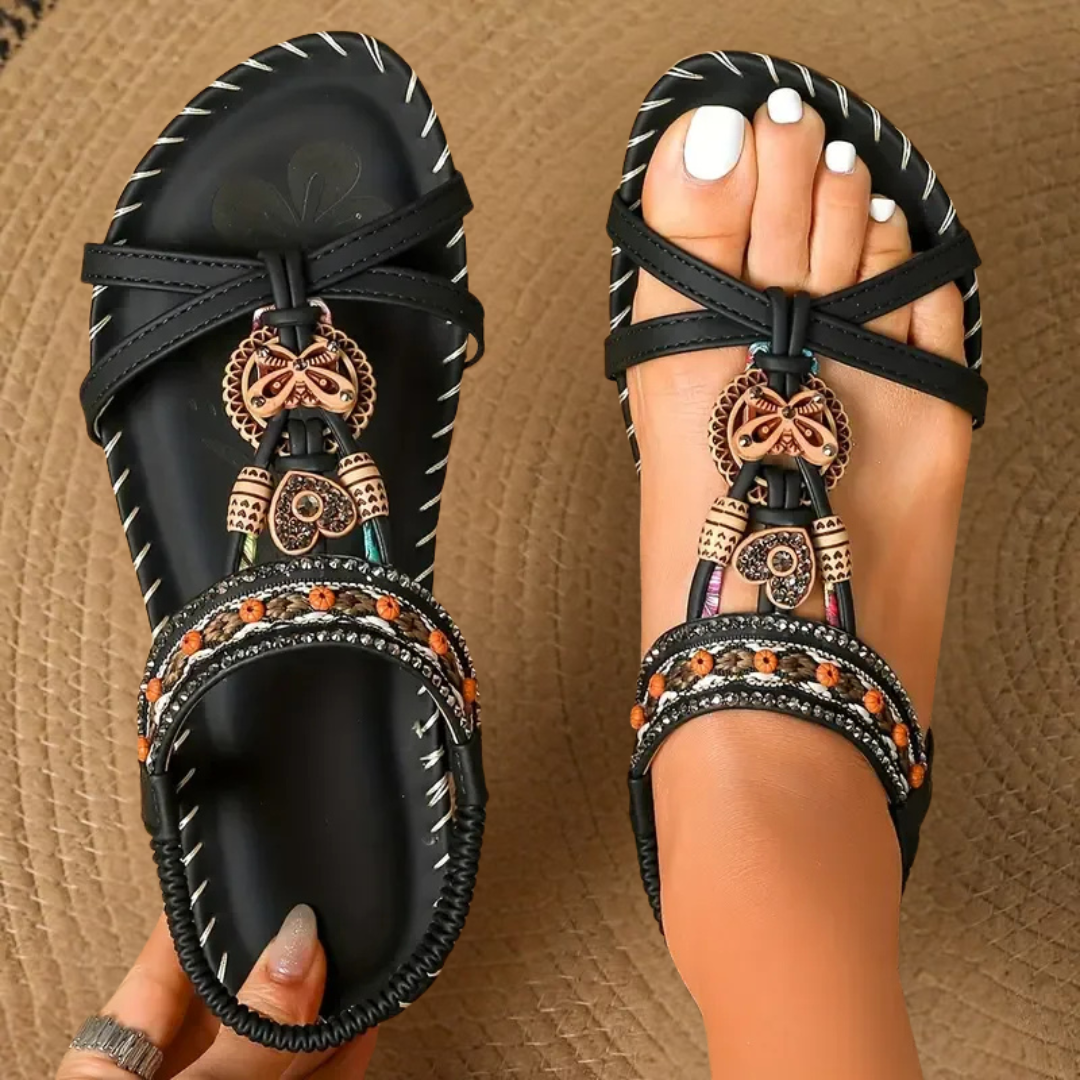 Amandine | Women’s Flat T-Strap Summer Orthopedic Sandals