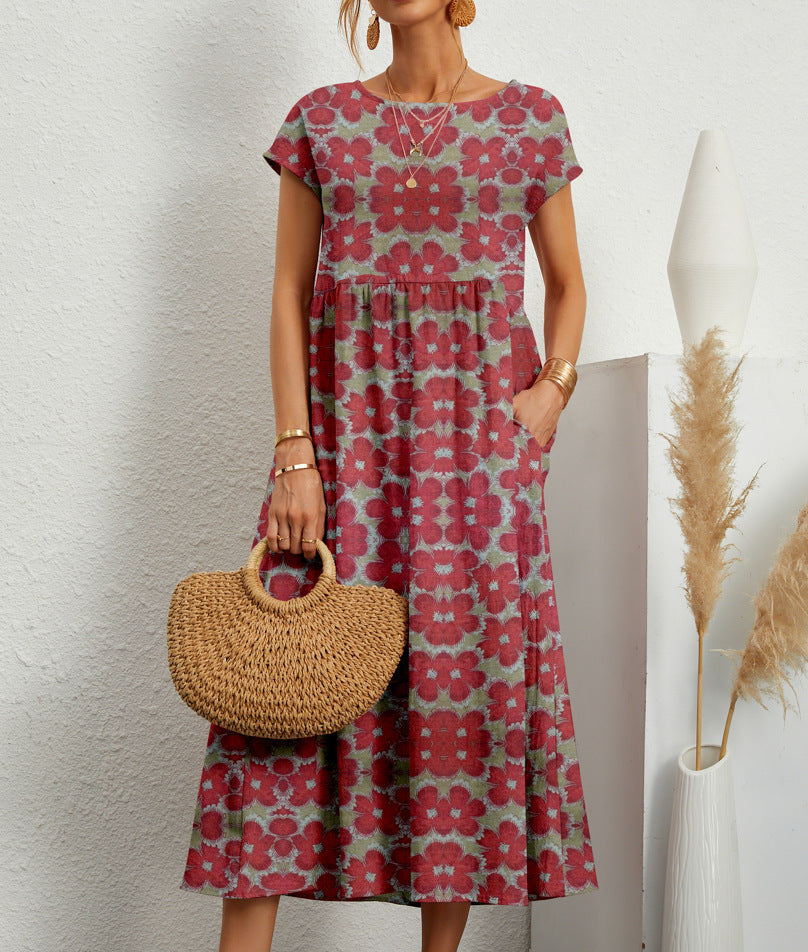 Anastazja | Women’s Short Sleeve Midi Dress