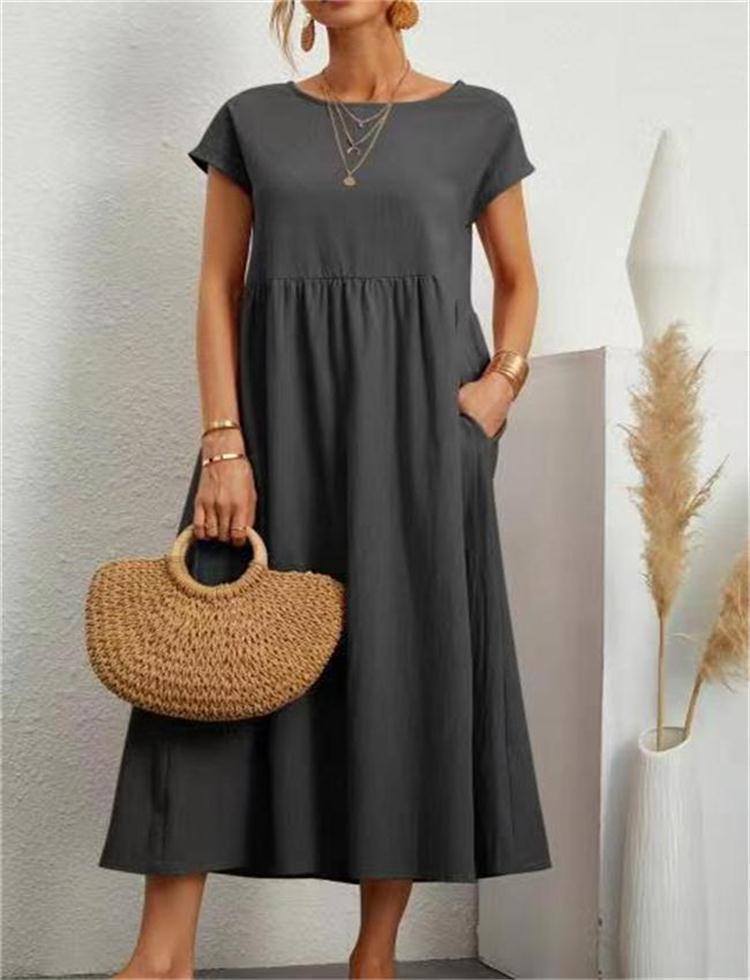 Esmeralda | Women’s Short Sleeve Midi Dress