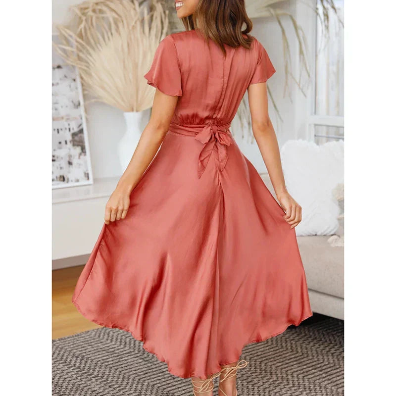 Märta | Women’s Cocktail Uneven Hem Midi Dress