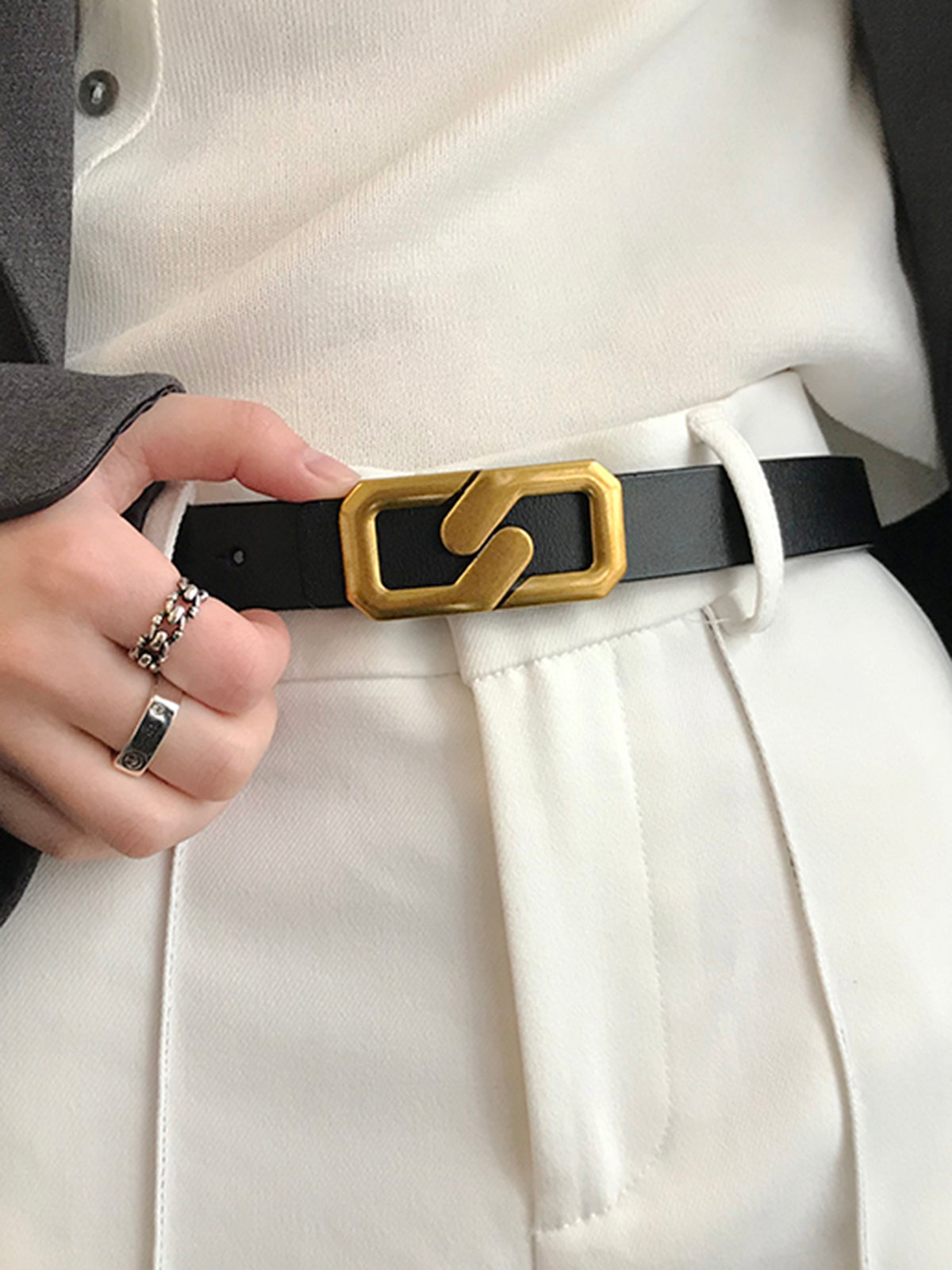 Elektra | Women’s Metal Geometric Belt