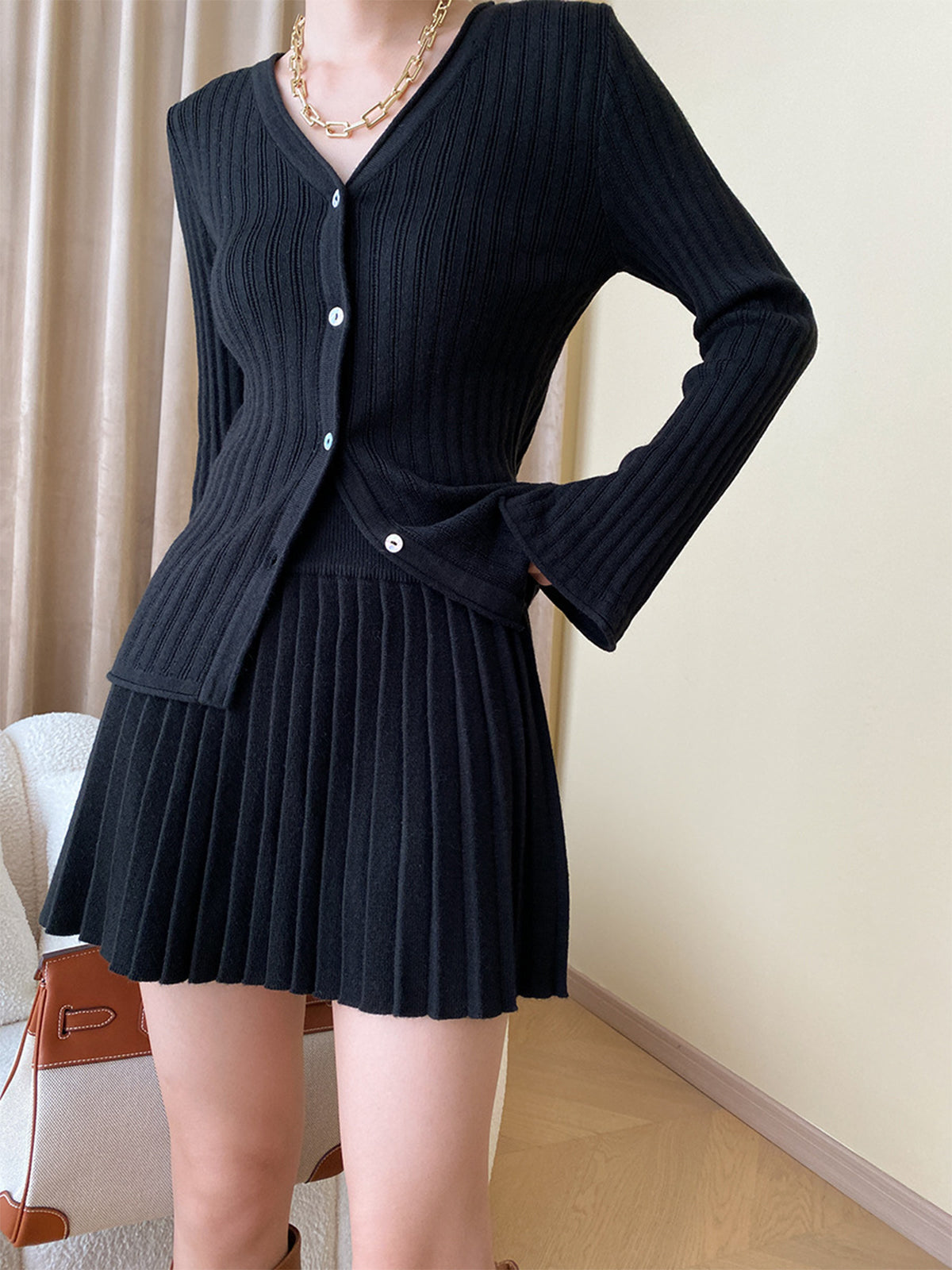 Lavinia | Women’s Two-Piece Pleated Skirt Set