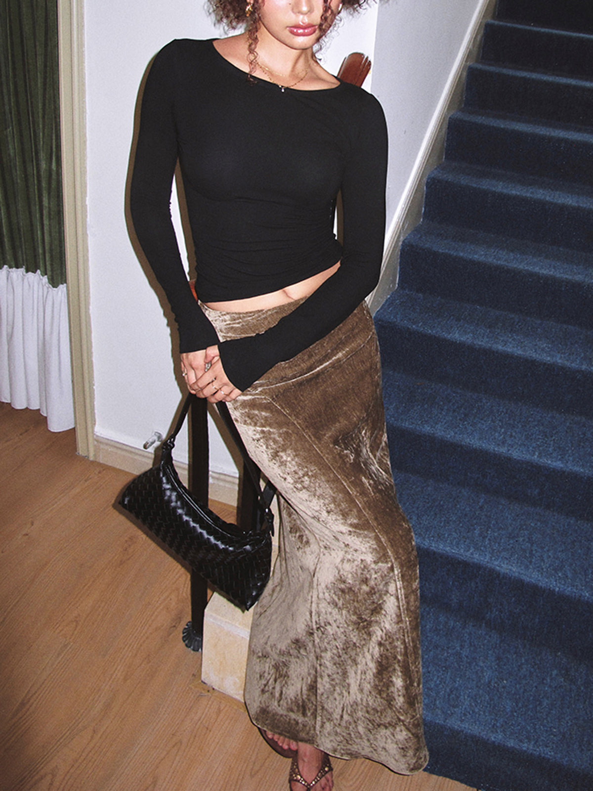 Bettina | Women’s Velvet Maxi Skirt