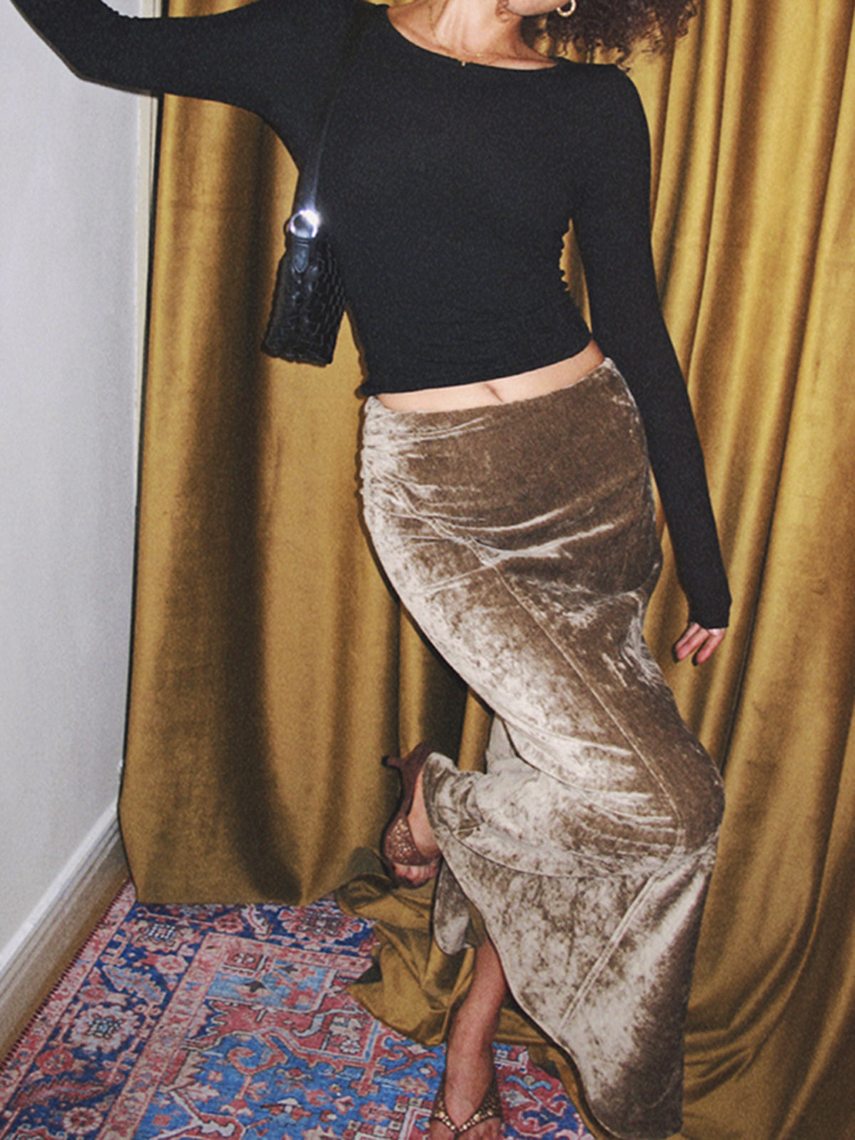 Bettina | Women’s Velvet Maxi Skirt