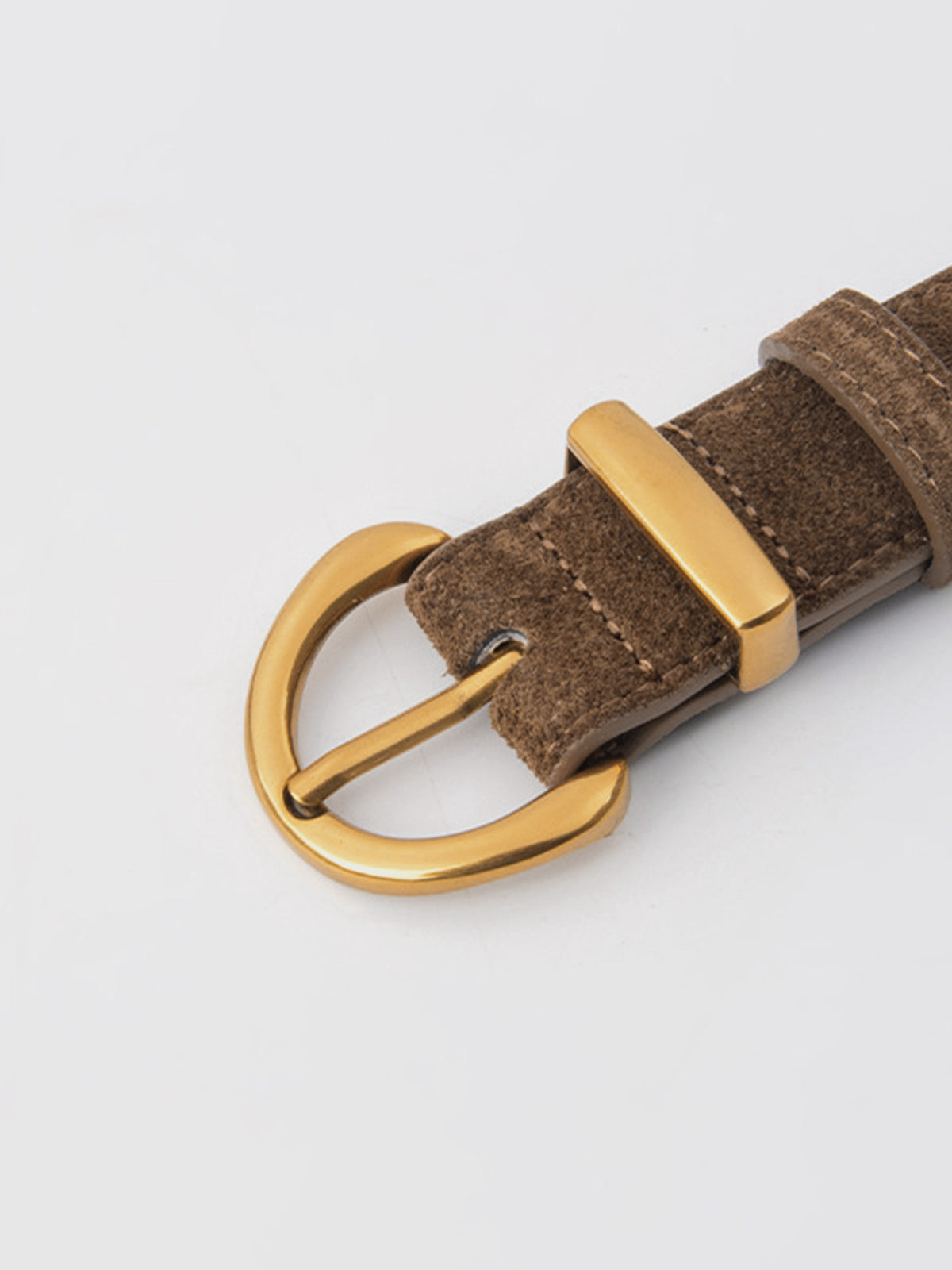 Aveline | Women’s Suede Round Buckle Belt