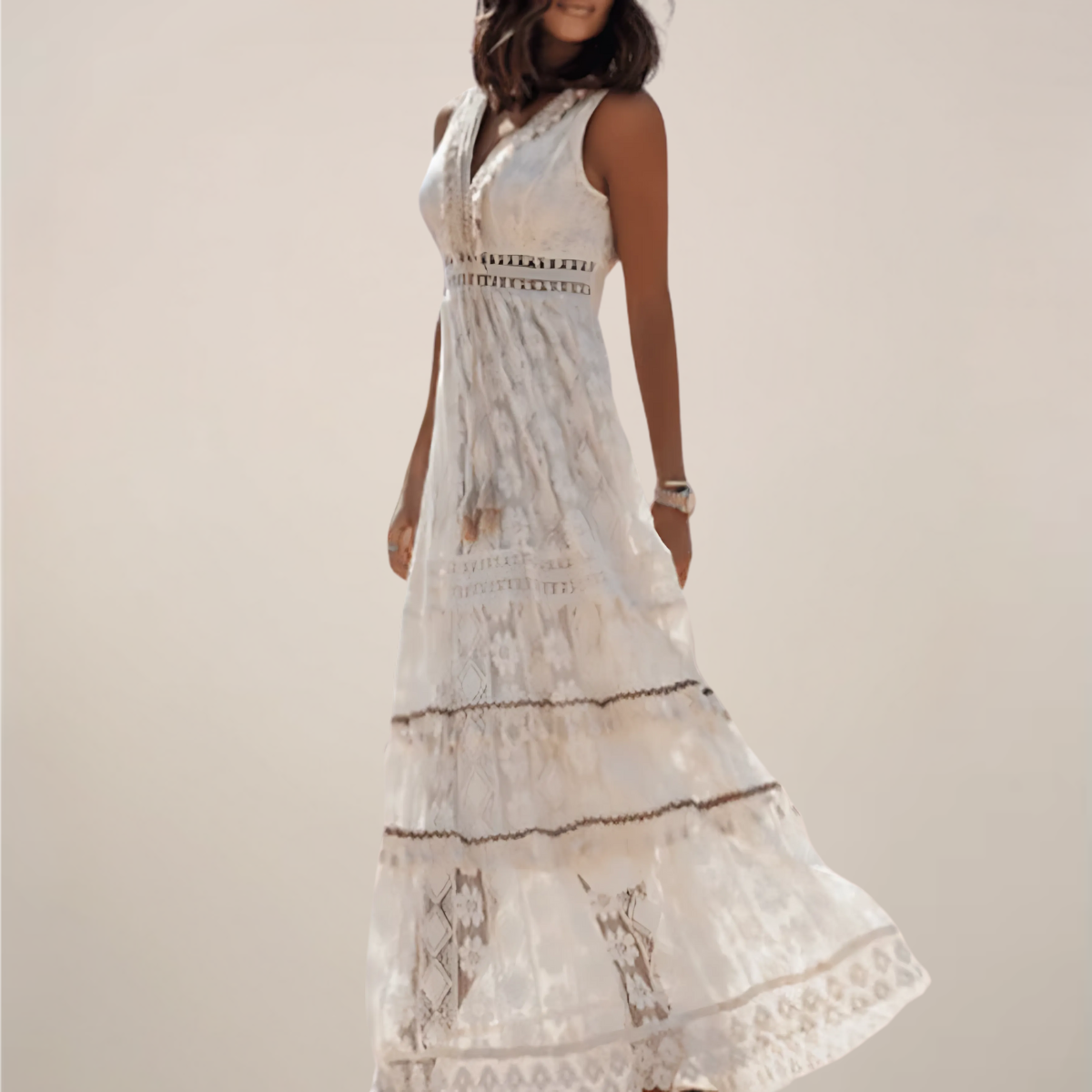 Clarimond | Women’s Sleeveless Boho Maxi Dress