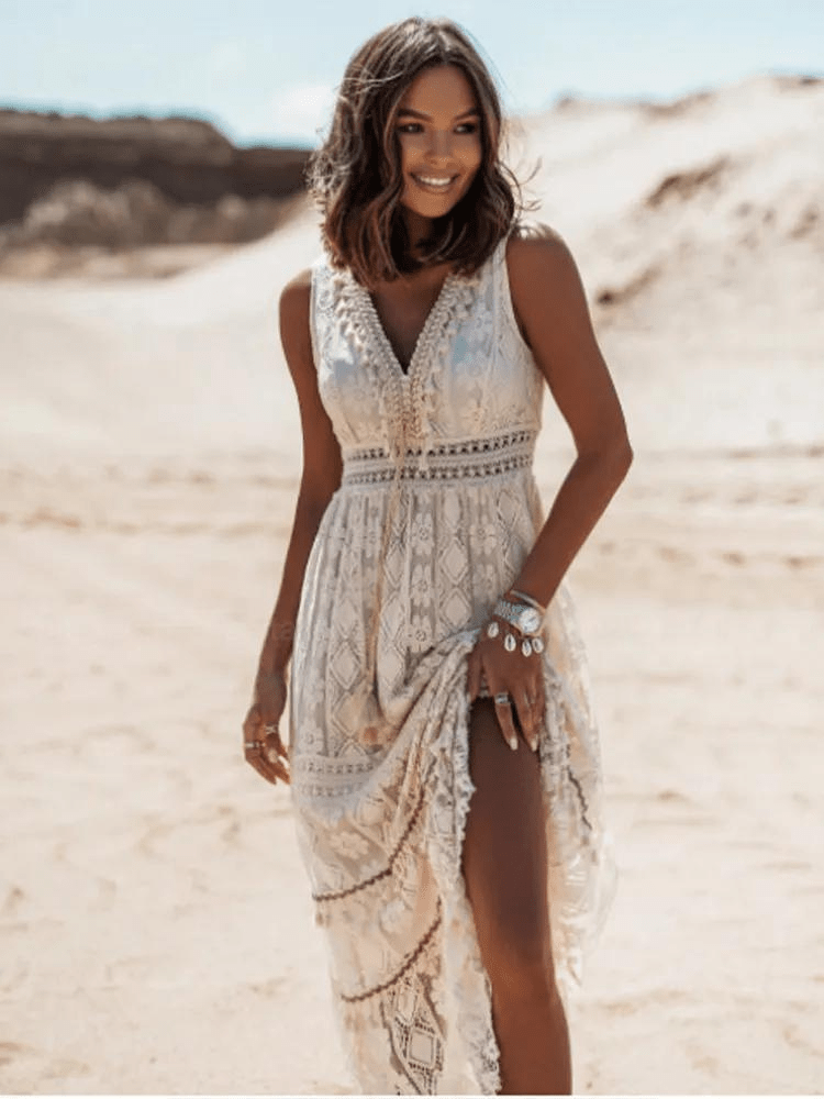 Clarimond | Women’s Sleeveless Boho Maxi Dress