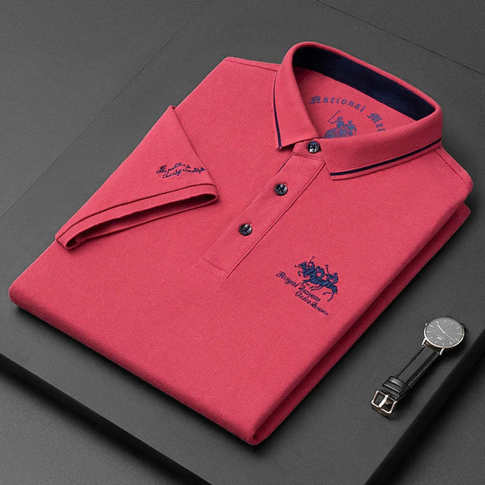 Hamish | Men’s Embroidered Short Sleeve Polo