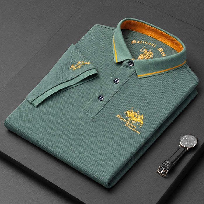 Hamish | Men’s Embroidered Short Sleeve Polo
