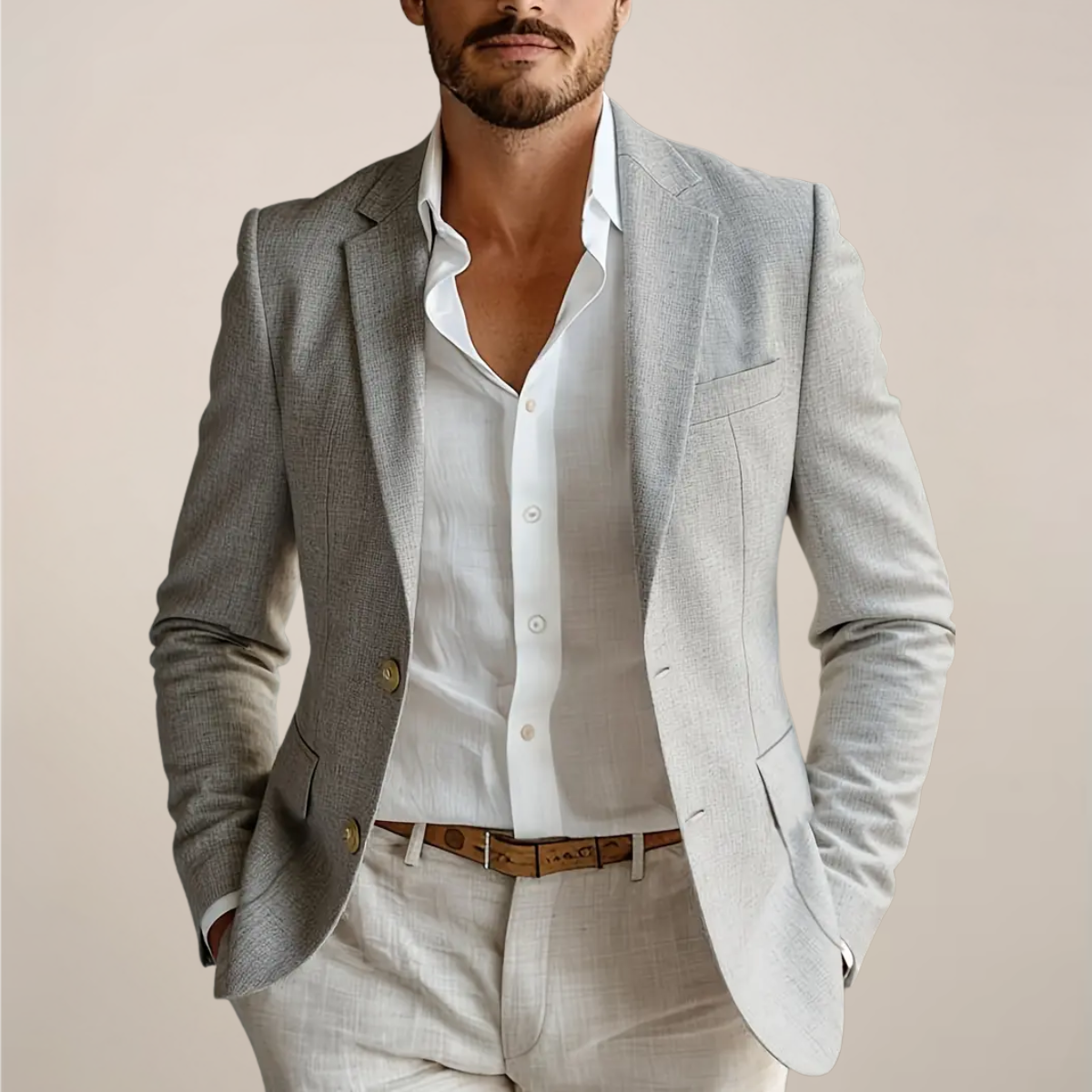 Freddie | Men’s Smart-Casual Linen Two-Piece Suit