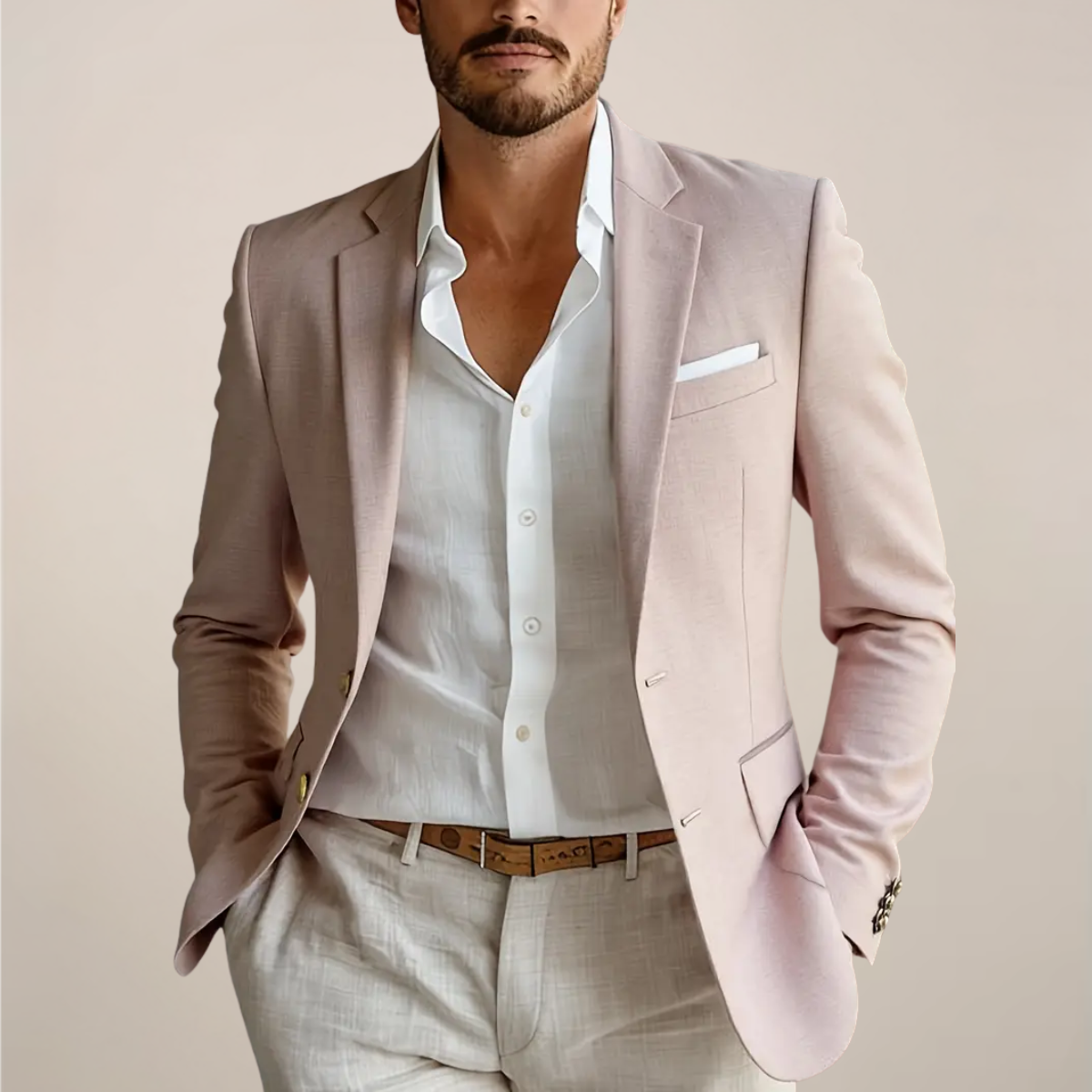 Freddie | Men’s Smart-Casual Linen Two-Piece Suit