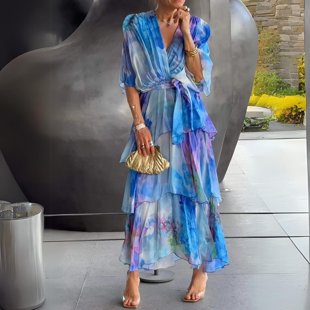 Freja | Women’s V-Neck Midi Dress