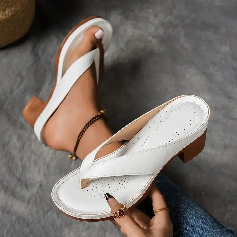 Caterina | Women’s Heeled Thong Orthopedic Sandals