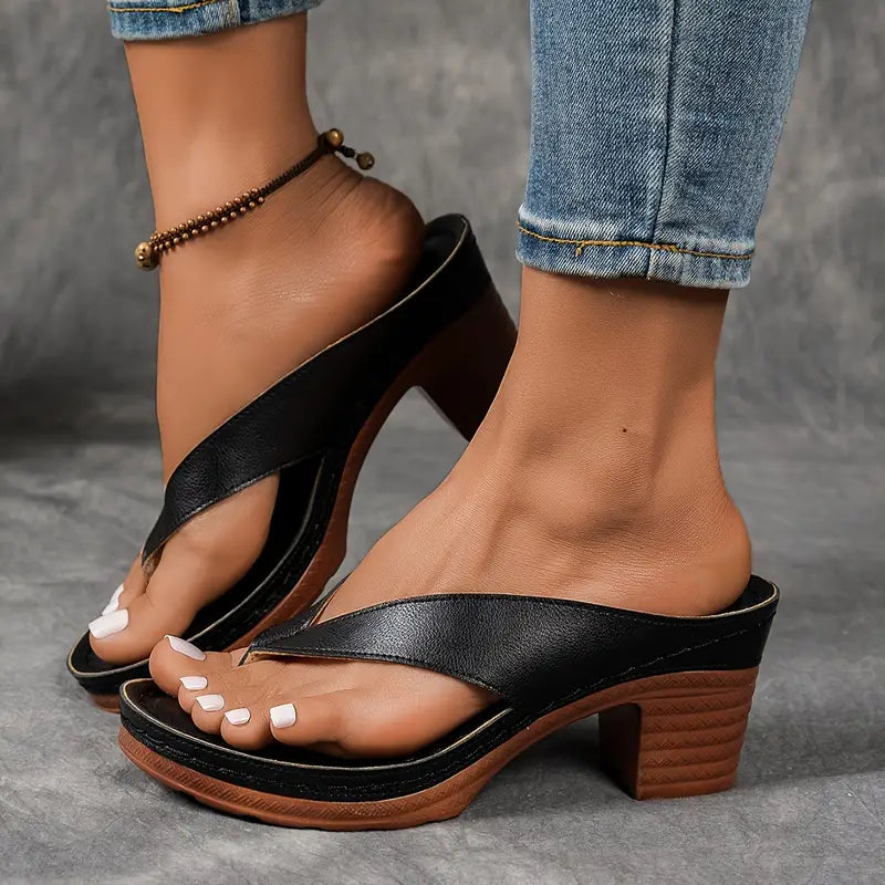 Caterina | Women’s Heeled Thong Orthopedic Sandals