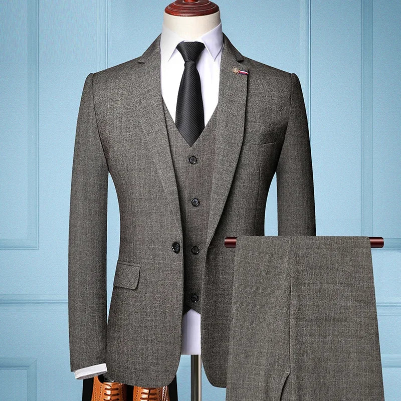 William | Men’s Slim Straight-Leg Three-Piece Suit
