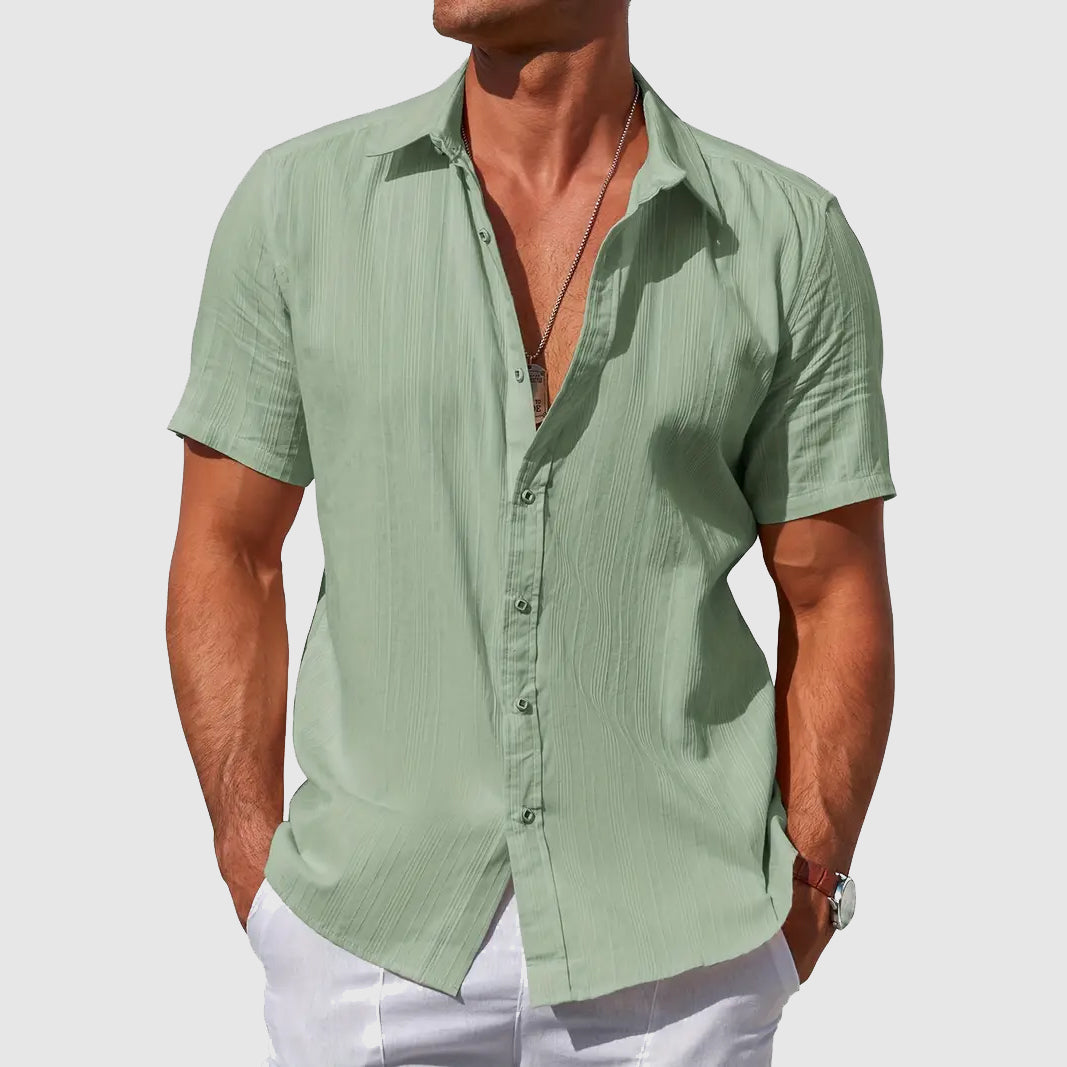 Sigmund | Men's Short Sleeve Linen Shirt