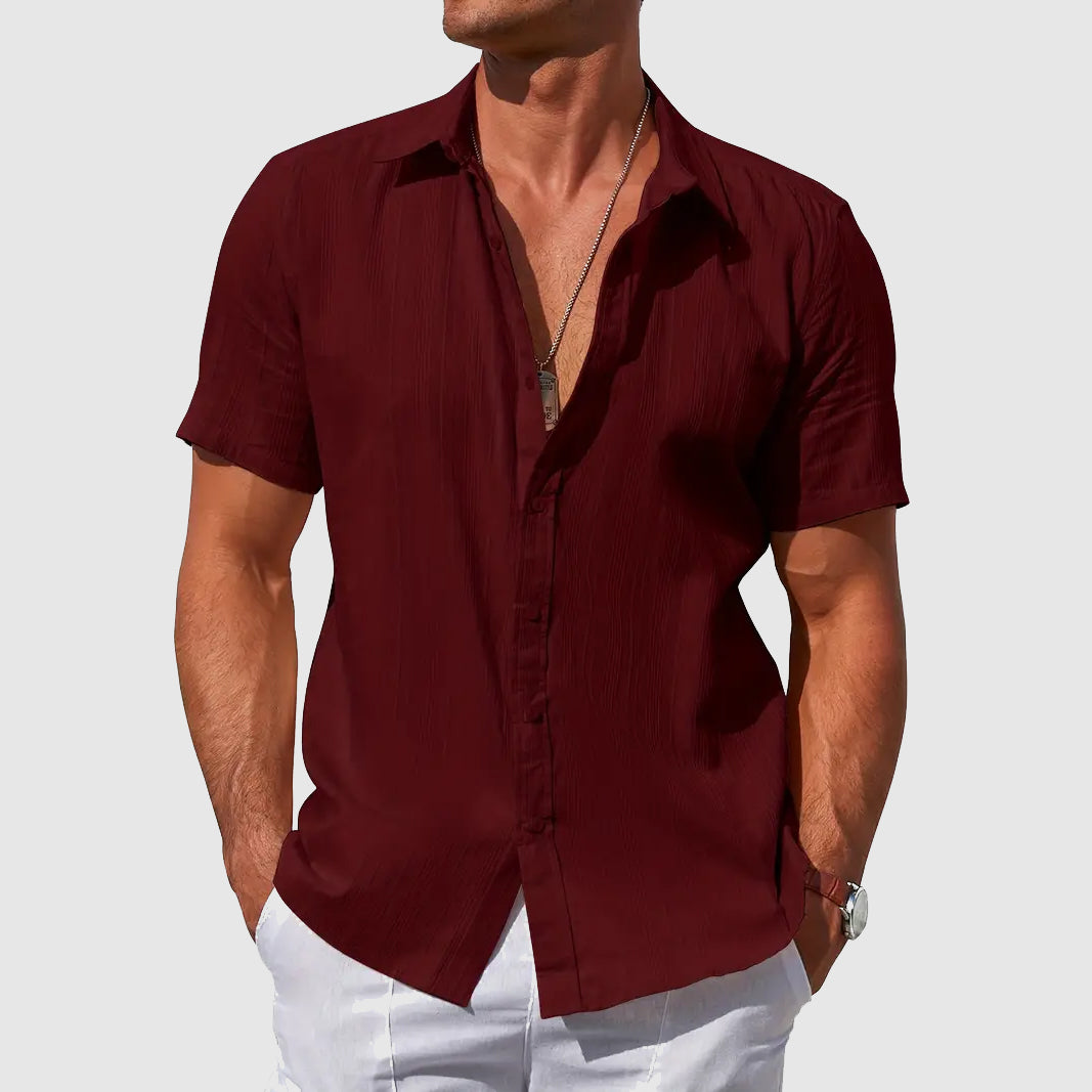 Sigmund | Men's Short Sleeve Linen Shirt
