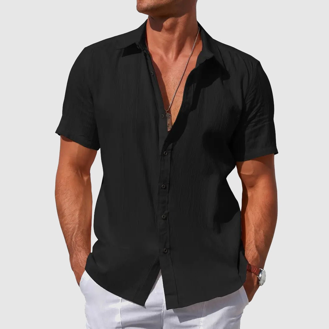 Sigmund | Men's Short Sleeve Linen Shirt