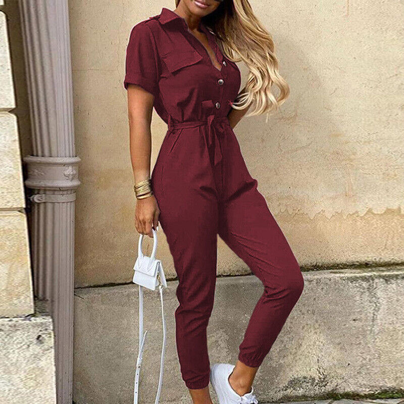 Shanaia | Women’s Tie-Waist Ankle-Length Jumpsuits